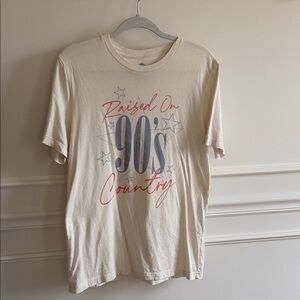 Vintage Cream Graphic Tee - Raised on 90's Country